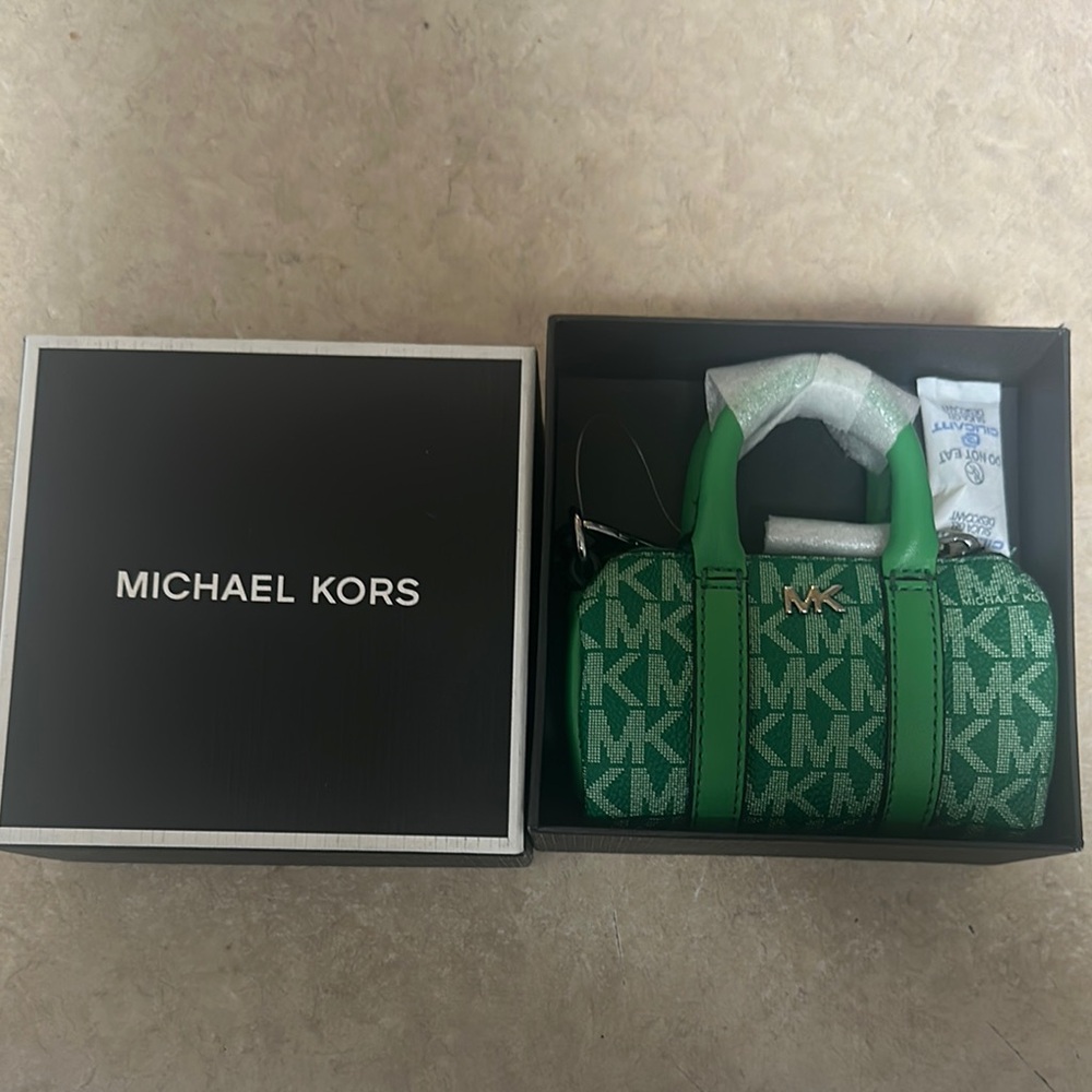 Michael Kors micro duffle key chain